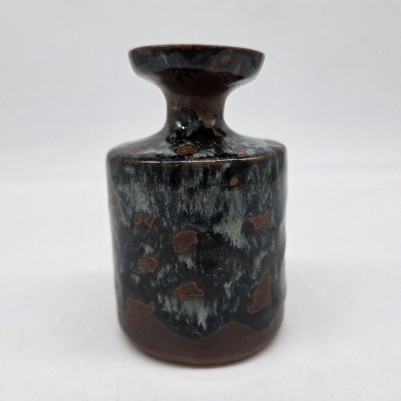 Vintage Pottery Craft USA Stoneware Small Vase With Unique Drip Glaze Finish - Picture 4 of 11